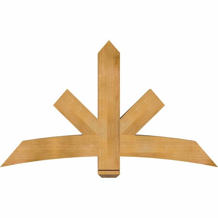 Ekena Millwork Alberta Rough Sawn Timber Gable Bracket, Western Red Cedar, 60"W x 35"H x 6"D x 6"F, 14/12 Pitch GBW060X35X0606ALB00RWR